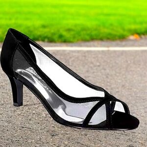 Elegant Easy Street Alive 5 Black Heels Size 8W
